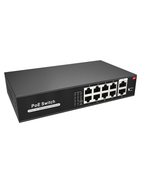 Comprar OEM SW1008POE-100-E Switch PoE - 8 puertos PoE + 2 Uplink RJ45 - Velocidad 10/100 Mbps - Funciones: Ai VLan/QOS/CCTV Ext
