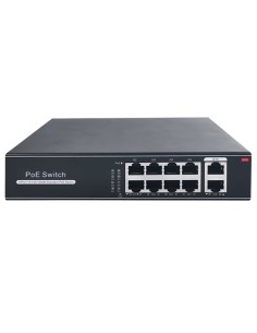 OEM SW1008PoE-G-120-E Switch PoE - 8 Portas RJ45 + 2 RJ45 UPLINK - Velocidade da porta 10/100/1000 Mbps - 8 portas Poe 802.3a