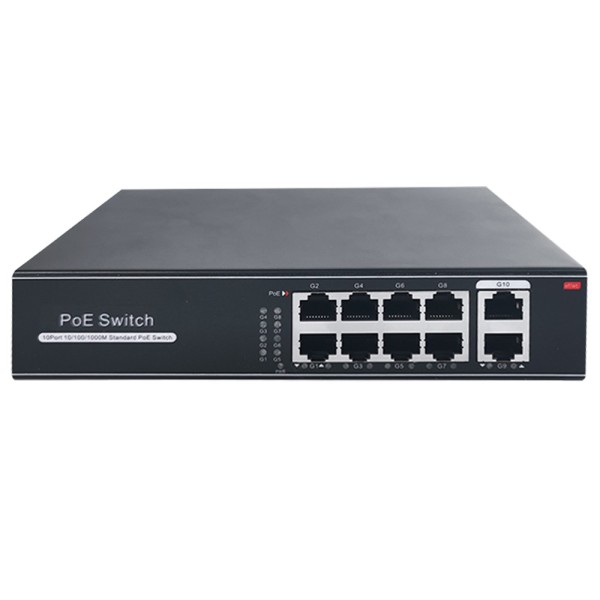 Acquistare OEM SW1008POE-G-120-E Switch PoE - 8 porte RJ45 + 2 RJ45 Uplink - Velocità delle porte 10/100/1000 Mbps - 8 Porte Po