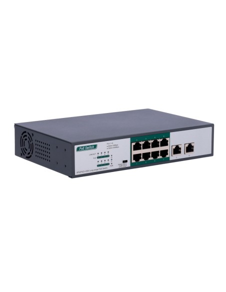 Comprar OEM SW1008POE-H-800M-120W Switch PoE - 8 puertos PoE FE + 2 GE - Velocidad 8 x10/100Mbps + 2 x10/100/1000Mbps - 8 puerto