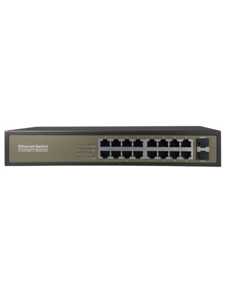 Comprar OEM SW1816GT-2GF Switch de sobremesa - 16 puertos Gigabit RJ45 - 2 SFP Uplink Port 10/100/1000 Mbps - Velocidad 10/100/1