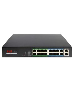 Comprar OEM SW1816POE-160-E Switch PoE - 16 puertos RJ45 + 2 RJ45 Uplink - 16x 10/100Mbps + 2x 10/100/1000Mbps - 16 Puertos PoE 