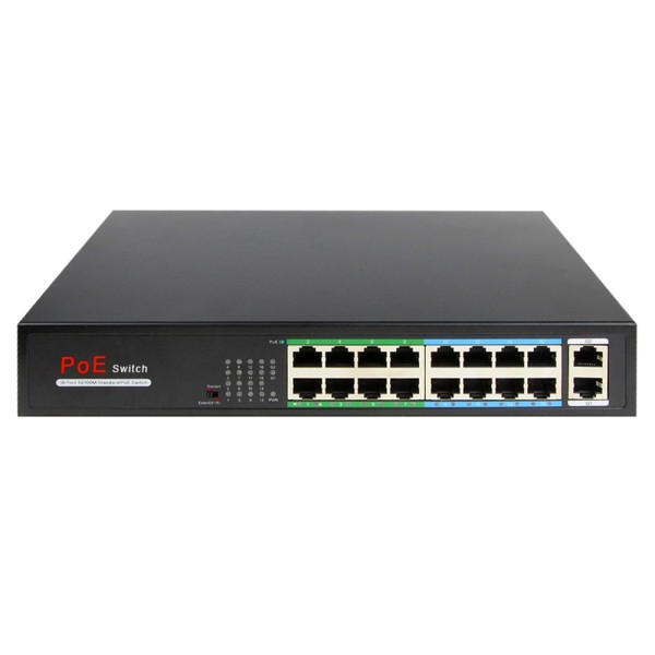 Comprar OEM SW1816POE-160-E Switch PoE - 16 puertos RJ45 + 2 RJ45 Uplink - 16x 10/100Mbps + 2x 10/100/1000Mbps - 16 Puertos PoE 
