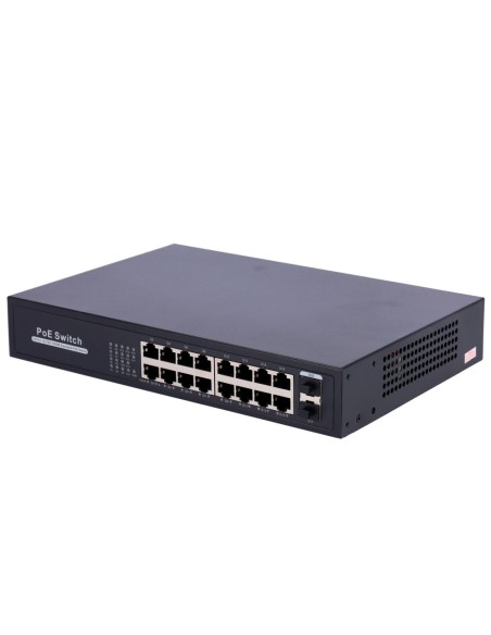 Acheter OEM SW1816POE-GF-250-E Switch PoE - 16 ports RJ45 + 2 SFP Uplink - 16x 10/100/1000Mbps + 2x 10/100/1000Mbps - 16 Port