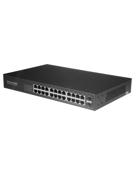 Acheter SAFIRE SW2624GT-2GF Switch - 24 ports RJ45 + 2 SFP GIGA - Vitesse des ports 10/100/1000 Mbps - Maximum 20 W - Plug &a