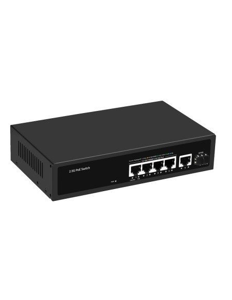 OEM SW64HPOE-2ZCXF-60 Switch PoE MultigaGibit 2,5Gbps - 4 PoE + 1 UPLINK RJ45 1 / 2,5G + 1 UPLINE SFP + 10G - Velocidade da port