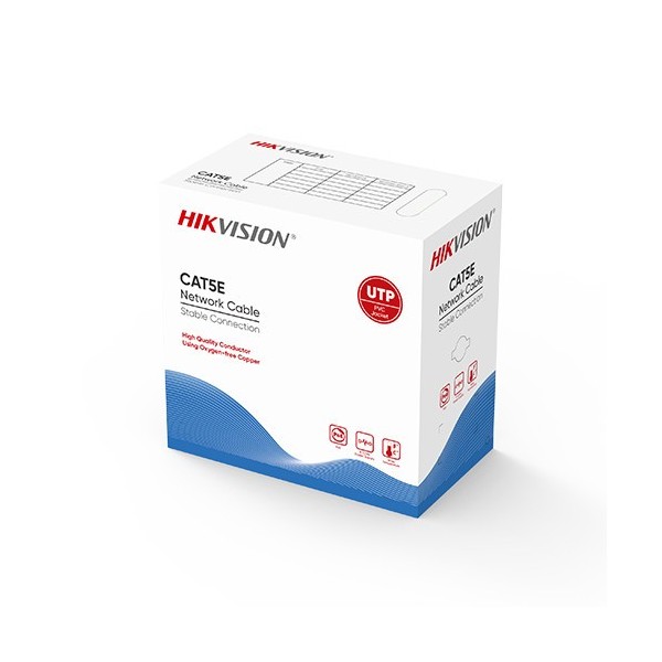 Acquistare HIKVISION BASIC DS-1LN5E-E-E HIKBASIC. Cavo di rete Cat5E da 305 m con conduttore in rame pieno da 0,45 mm e guaina i