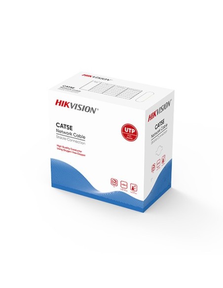 Kaufen HIKVISION BASIC DS-1LN5E-S HIKBASIC. U/UTP Cat5E PVC-Kabel 24AWG massives Kupfer 0,50 mm kompatibel mit PoE, Spule 305 m.