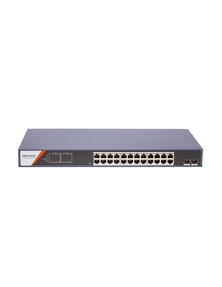Comprare HIKVISION BASIC DS-3E1526P-SI-24P2F HIKBASIC. Switch PoE a 24 porte Gigabit (modalità a lunga portata 300 m) + 2 SFP Gi