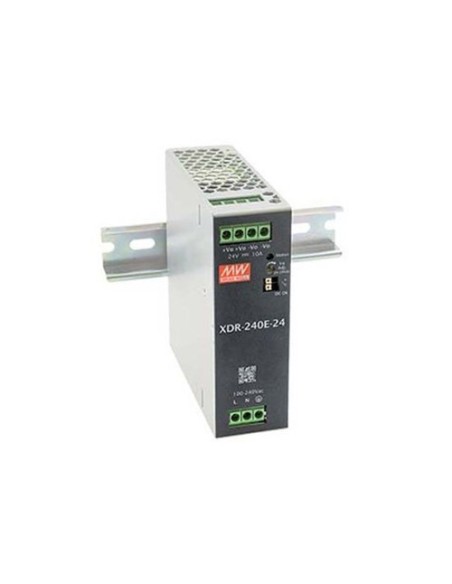 Acquistare OEM XDR-240E-48 CASMAR. Alimentatore industriale ultrasottile da 230Vac a 48Vdc 240W. Guida DIN ad alta efficienza 95
