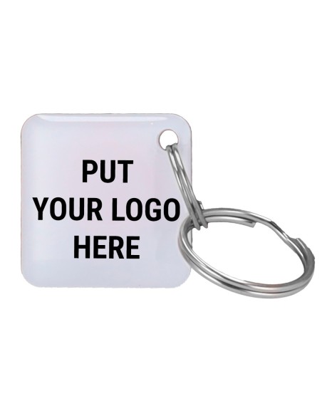 Kaufen CARDCUBE TAG-EM-EPOXY-SQ-CUSTOM-500 personalisierbarer Proximity-Tag-Schlüsselanhänger – EM 125 kHz passiv | 500 Stück – 