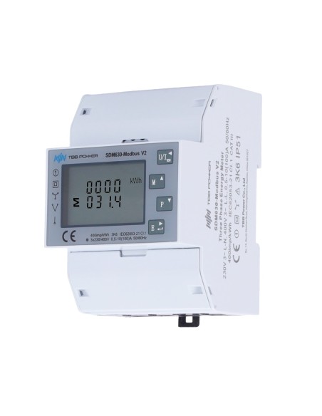 Comprar TBB TBB-SDM-630 Smart Meter TBB - Trifásico | Bidireccional - Compatible con inversor Riio SUN II - Montaje en carril DI
