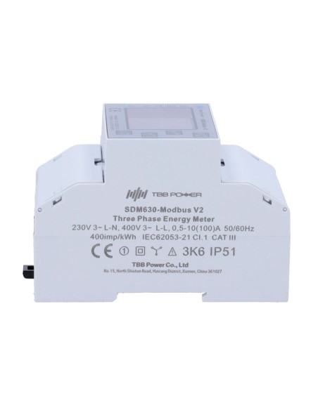 Comprar TBB TBB-SDM-630 Smart Meter TBB - Trifásico | Bidireccional - Compatible con inversor Riio SUN II - Montaje en carril DI