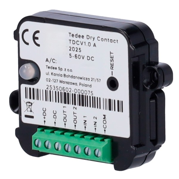 Tedee Tedee-DryContact Bilhete e Módulo de Saída Acessório - Comunicação Bluetooth - Accione Auxil Teleth