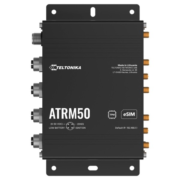 Acheter TELTONIKA TK-ATRM50 Routeur industriel Teltonika 5G M12  
- Connectivité 5G SA/NSA ultra rapide et fiable  
- WiFi 5 dou