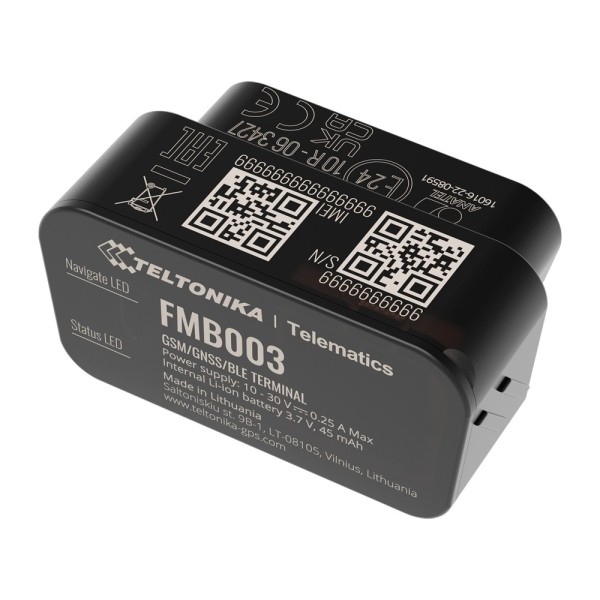 Comprar TELTONIKA TK-FMB003 Tracker Plug &amp; Play para vehículos - Conexión OBD - Instalación rápida y accesible - 2G y BLE pa
