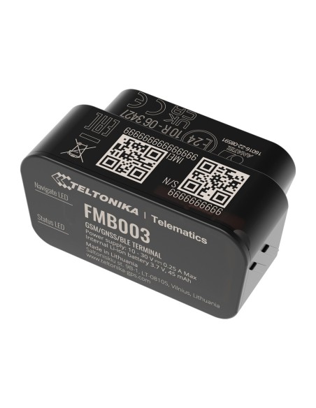 Teltonika TK-FMB003 Plug & Amp Play para Veículos - Conexão OBD - Instalação rápida e acessível - 2G e BLE para TK-Eye