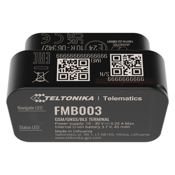 Acheter TELTONIKA TK-FMB003 Tracker Plug & Play pour véhicules - Connexion OBD - Installation rapide et accessible - 2G et BLE p