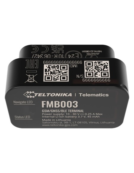 Teltonika TK-FMB003 Plug & Amp Play para Veículos - Conexão OBD - Instalação rápida e acessível - 2G e BLE para TK-Eye