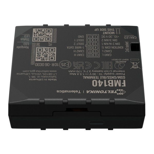 Teltonika-TK-FMB140-Tracker Avançado para veículos - Conexão de fiação interna - Instalação oculta em Dashboard - 2G e BLE