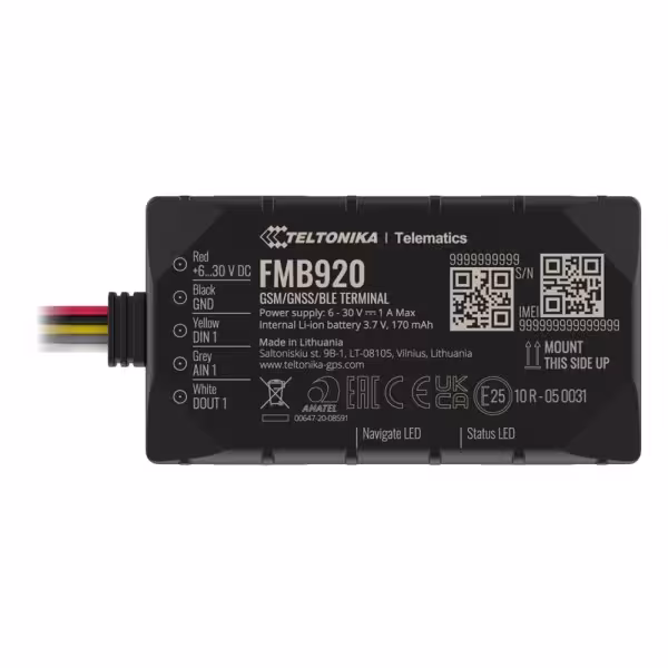 Acheter TELTONIKA TK-FMB920 Tracker Plug & Play pour véhicules - Connexion simple - Entrées et sortie câblées - 2G et BLE