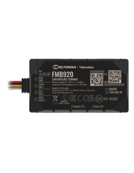 Teltonika TK-FMB920 Plug & Amp Play para veículos - Conexão única - Bilhetes com fio e saída - 2G e BLE para TK-E