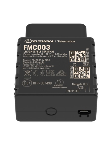 Teltonika TK-FMC003 Plug & Amp Play para veículos - Conexão OBD - Instalação rápida e acessível - 4G, 2G e BLE para TK