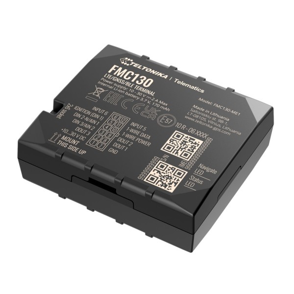 Teltonika TK-FMC130 Avançado Tracker para veículos - Conexão de fiação interna - Instalação oculta em Dashboard - 4G, 3G, 