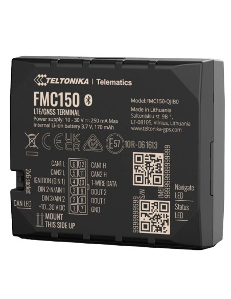 Comprar TELTONIKA TK-FMC150 Tracker avanzado para vehículos - Conexión cableado interno - Instalación oculta bajo salpicadero - 