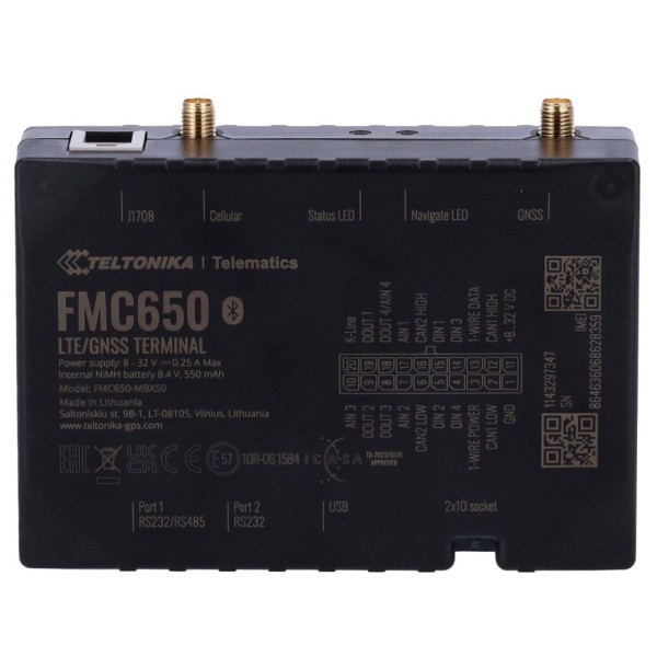 Kaufen TELTONIKA TK-FMC650 fortschrittlicher Tracker – 4G-Verbindung mit 2G-Backup – Tachographen-Auslesung in Echtzeit – CAN-Au