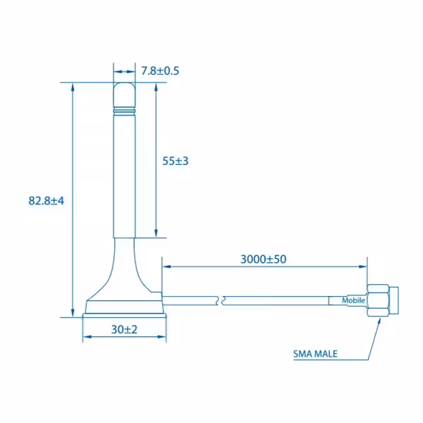 Kaufen TELTONIKA TK-PR1KS210 Teltonika – Magnetantenne 4G – Frequenz 699–868 und 1850–2690 MHz – SMA-Stecker (männlich) – Impeda