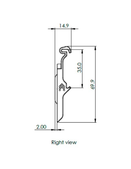 Teltonika Tk-Pr5mec11 Teltonika - Kit de montagem do trilho DIN - Apoio oficial Teltonika Dispositivos - Rut / Rutx / TRB / TRM