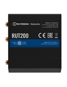 Teltonika Tk-Rut200 Teltonika Router 4G Industrial - 2 portas Ethernet RJ45 RV RJ45 Rápido Ethernet - 4G (LTE) CAT 4 Até 150Mbps