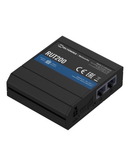 Comprar TELTONIKA TK-RUT200 Teltonika Router 4G Industrial - 2 puertos Ethernet RJ45 Fast Ethernet - 4G (LTE) Cat 4 hasta 150Mbp