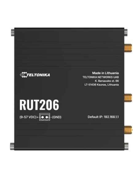 Comprar TELTONIKA TK-RUT206 Teltonika Router 4G Industrial - 2 puertos Ethernet RJ45 Fast Ethernet - Dual Sim 4G (LTE) Cat 4 has