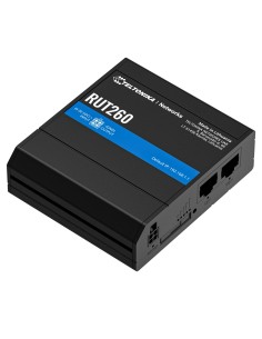 Teltonika Tk-Rut260 Teltonika Router 4G Industrial - 2 Portas Ethernet RJ45 RJ45 Rápido Ethernet - 4G (LTE) Cat 6 Até 300mbps - 