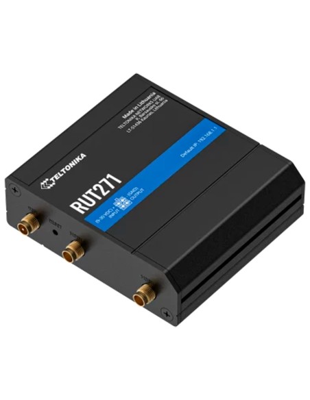 Teltonika Tk-Rut271 Teltonika Router Redcap 5G Industrial - 2 portas Ethernet RJ45 Rápido Ethernet - Redcap 5G até 223Mbps - 1x