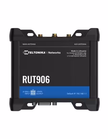 Comprar TELTONIKA TK-RUT906 Router Industrial 4G LTE Cat 4 (150/50 Mbps)  - Interfaces seriales RS232 y RS485 integradas  - Resi
