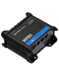 Teltonika Tk-Rut951 Teltonika Router 4G Industrial - 4 portas Ethernet RJ45 RJ45 Rápido Ethernet - Dual Sim 4G (LTE) Cat 4 até 1 2