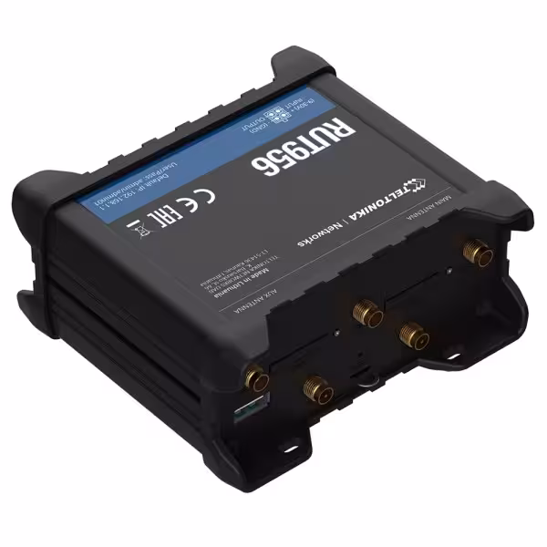 Acheter TELTONIKA routeur industriel TK-RUT956 4G LTE Cat 4 (150/50 Mbps)  
- Interfaces série RS232 et RS485 intégrées  
- Re