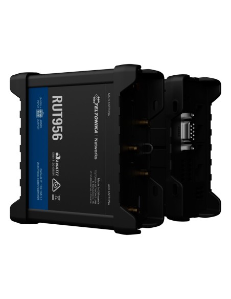 Acquistare TELTONIKA TK-RUT956 Router Industriale 4G LTE Cat 4 (150/50 Mbps)  
- Interfacce seriali RS232 e RS485 integrate  
