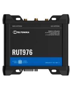 Teltonika TK-Rut976 Teltonika Router 5G Redcap Industrial - 4 portas Ethernet RJ45 RV RV RJ45 - Dual SIM 5G Redcap até 233