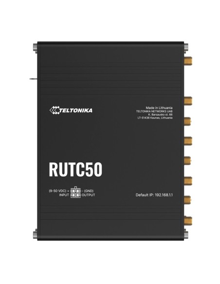 Kaufen TELTONIKA TK-RUTC50 Industrie-Router Teltonika 5G und Wi-Fi 6  
- Ultra-hohe 5G-Geschwindigkeiten von bis zu 3,4 Gbit/s  