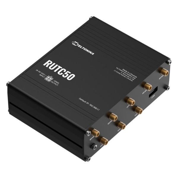 Kaufen TELTONIKA TK-RUTC50 Industrie-Router Teltonika 5G und Wi-Fi 6  
- Ultra-hohe 5G-Geschwindigkeiten von bis zu 3,4 Gbit/s  