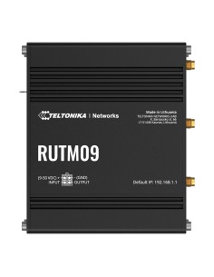 Teltonika TK-Rutm09 Teltonika 4G Router Industrial - Dual Sim 4G Cat 6 - 1x Entrada Digital / Saída - Posicionamento GNSS - 4 PU