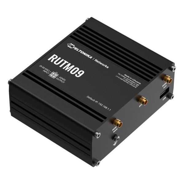 Teltonika TK-Rutm09 Teltonika 4G Router Industrial - Dual Sim 4G Cat 6 - 1x Entrada Digital / Saída - Posicionamento GNSS - 4 PU