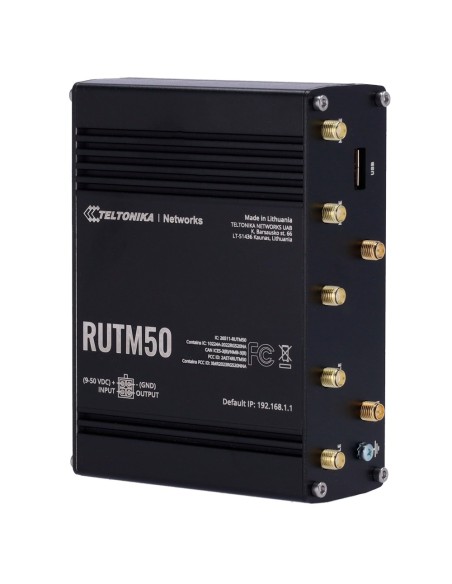 Comprar TELTONIKA TK-RUTM50 Teltonika Router Industrial 5G - 5G Sub-6Ghz SA/NSA Doble SIM - 5 puertos 10/100/1000Mbps - Hasta 3,