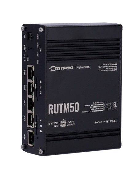 Comprar TELTONIKA TK-RUTM50 Router Industrial 5G Sub-6GHz de alta velocidad. - Resiliencia con Dual SIM y failover automático.