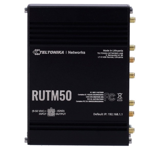 Comprar TELTONIKA TK-RUTM50 Router Industrial 5G Sub-6GHz de alta velocidad. - Resiliencia con Dual SIM y failover automático.