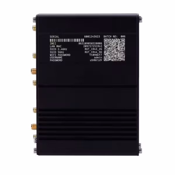 Acheter le routeur industriel TK-RUTM50 TELTONIKA 5G Sub-6GHz à haut débit.  
- Résilience avec Dual SIM et basculement automati